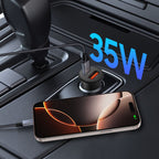 Tech-Protect automobilinis įkroviklis CC02 35W 2 jungčių USB-C / USB-A - juodas -- Cell phone chargers