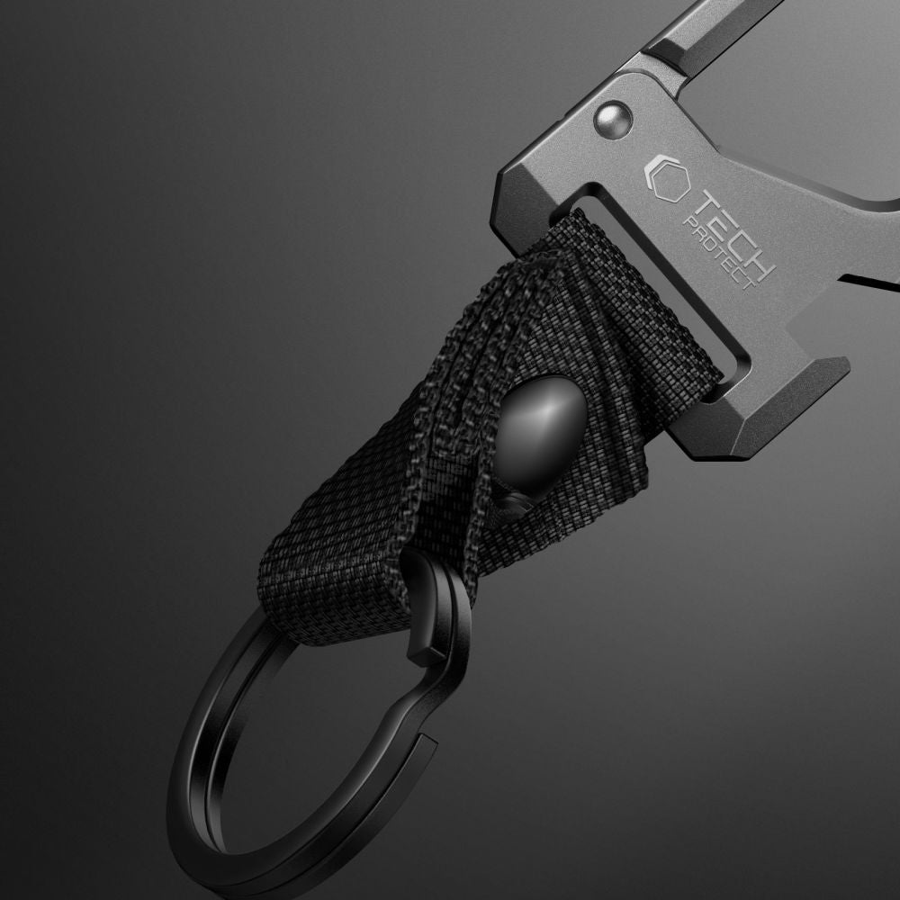 Tech-Protect Slidelock raktų pakabukas – juodos ir pilkos spalvos -- Other phone accessories
