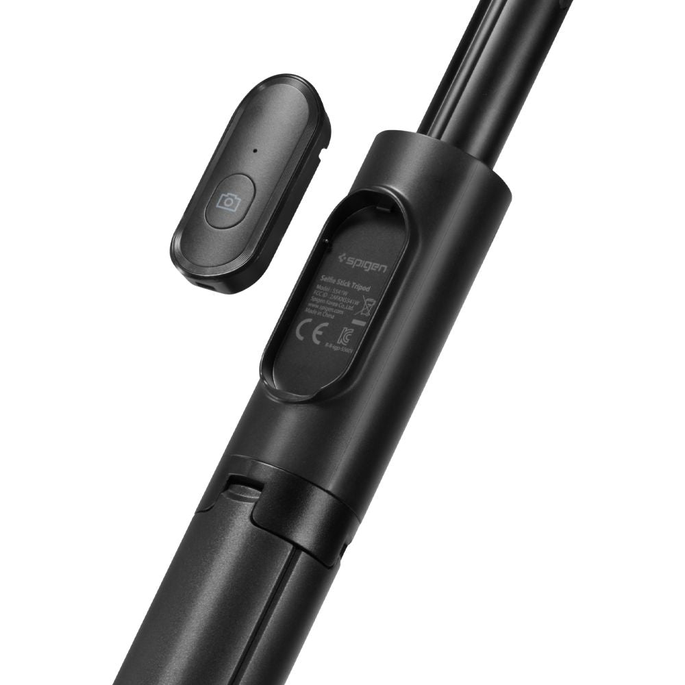 Spigen S541W Bluetooth Selfie Lazdelė – Juoda -- Selfie Sticks & Tripods