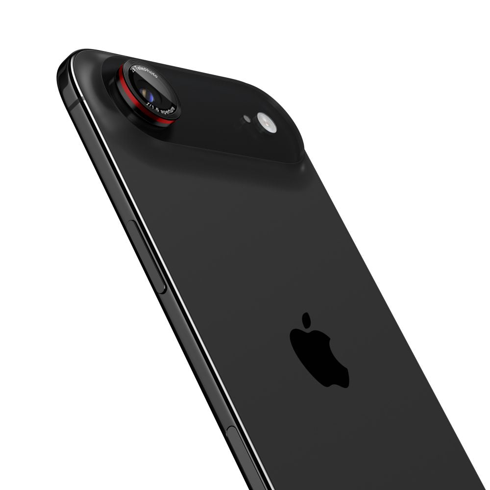 Spigen Optik Pro L-Series 2 vnt. objektyvo stikliukai iPhone Air – juodi/raudoni