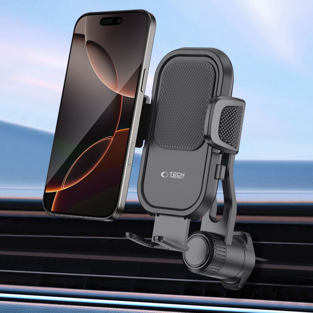 Tech-Protect V8 automobilinis laikiklis oro grotelėms - juodas -- Cell phone holders