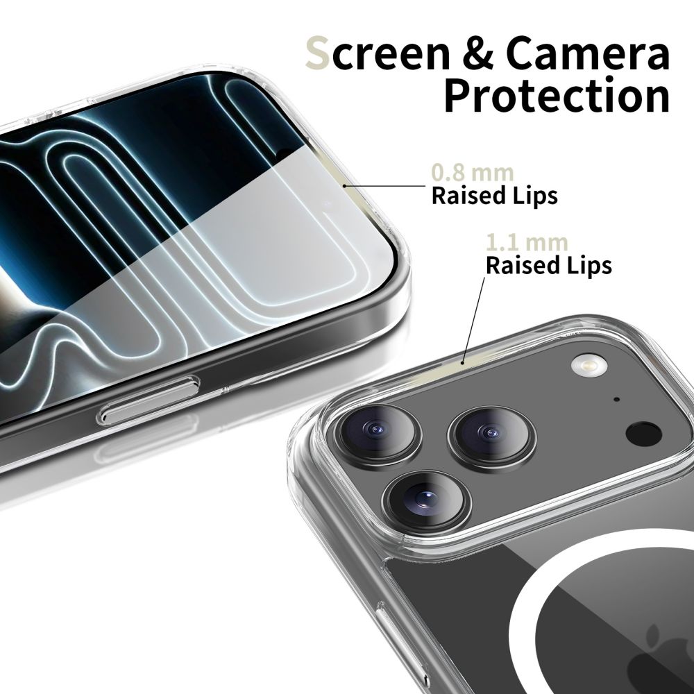 Tech-Protect MagSafe dėklas iPhone 17 Pro Max – skaidrus -- iPhone 17 Pro Max