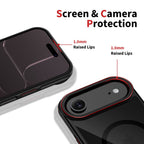 Tech-Protect MagHybrid MagSafe dėklas iPhone Air – juodas/raudonas -- iPhone 17 Air