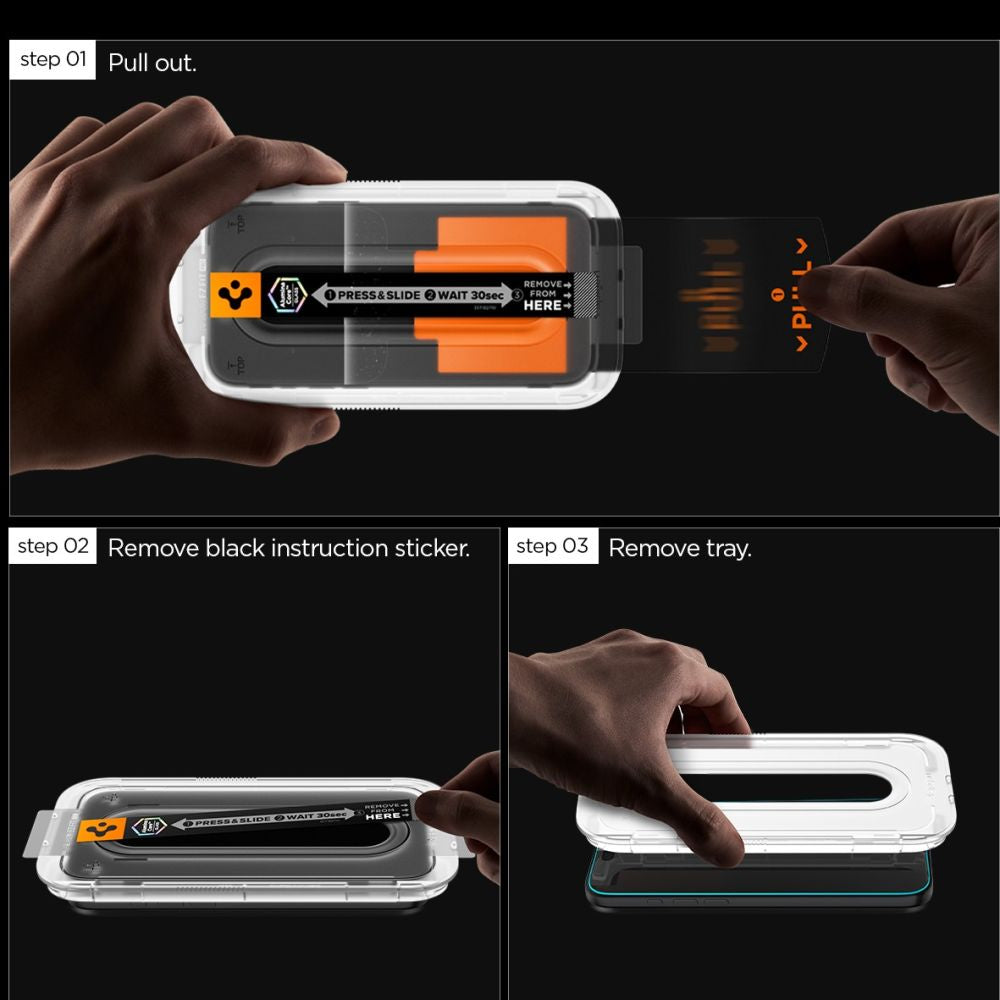 Spigen EZ Fit Pro grūdintas stiklas Galaxy S25 FE (2 vnt.)