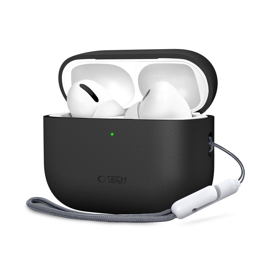 Tech-Protect silikoninis dėklas AirPods Pro 3 – juodas -- AirPods Pro 3