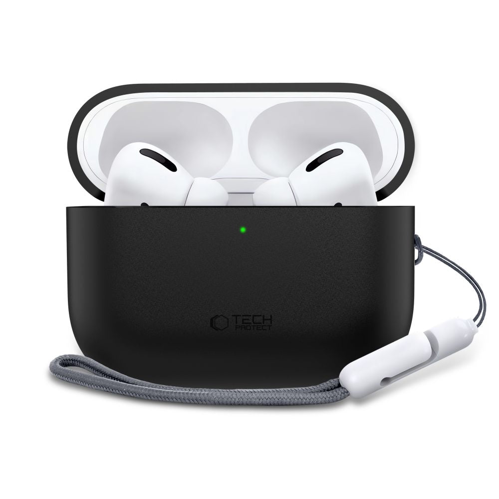 Tech-Protect silikoninis dėklas AirPods Pro 3 – juodas -- AirPods Pro 3