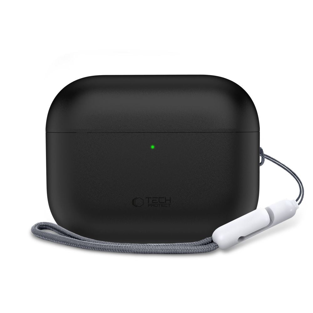 Tech-Protect silikoninis dėklas AirPods Pro 3 – juodas -- AirPods Pro 3