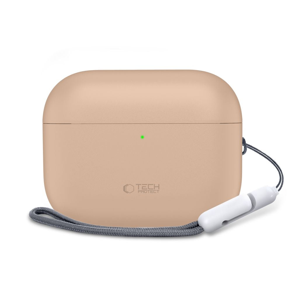 Tech-Protect silikoninis dėklas AirPods Pro 3 – smėlinis -- AirPods Pro 3