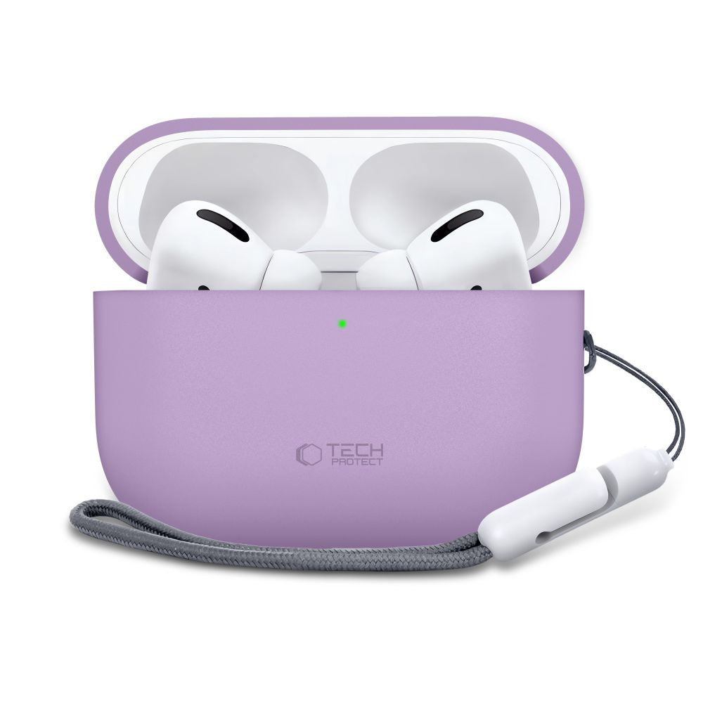 Tech-Protect silikoninis dėklas AirPods Pro 3 – violetinis -- AirPods Pro 3
