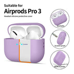 Tech-Protect silikoninis dėklas AirPods Pro 3 – violetinis -- AirPods Pro 3