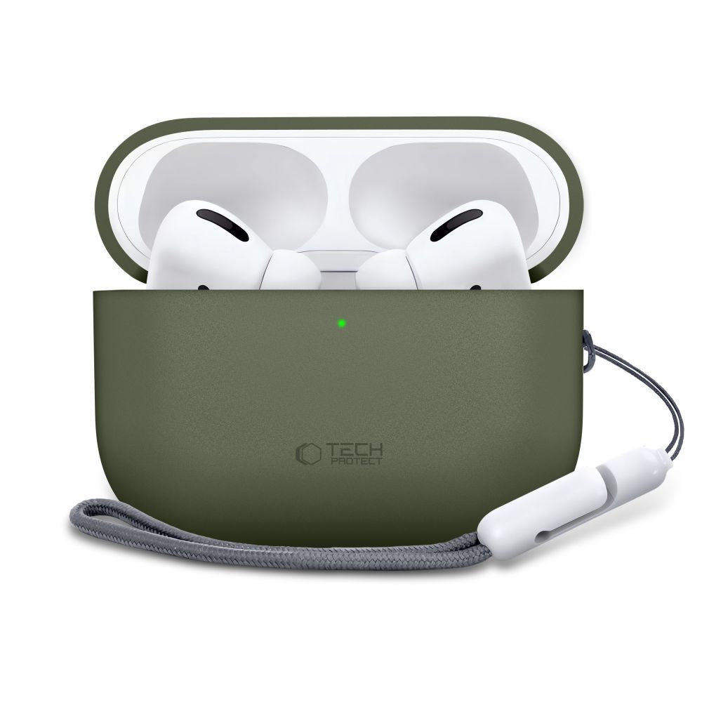 Tech-Protect silikoninis dėklas AirPods Pro 3 – žalias -- AirPods Pro 3