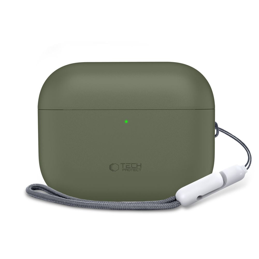 Tech-Protect silikoninis dėklas AirPods Pro 3 – žalias -- AirPods Pro 3