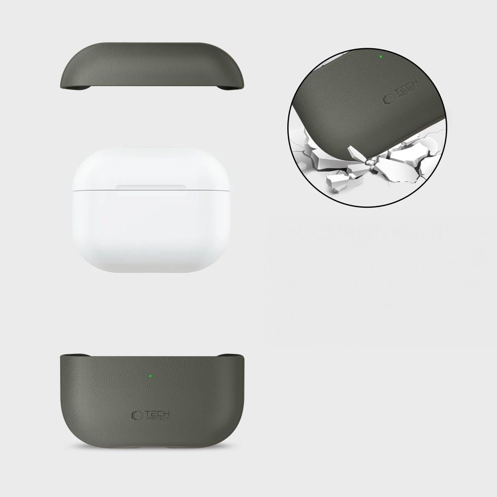 Tech-Protect NaturalFit odinis dėklas AirPods Pro 3 – žalias -- AirPods Pro 3