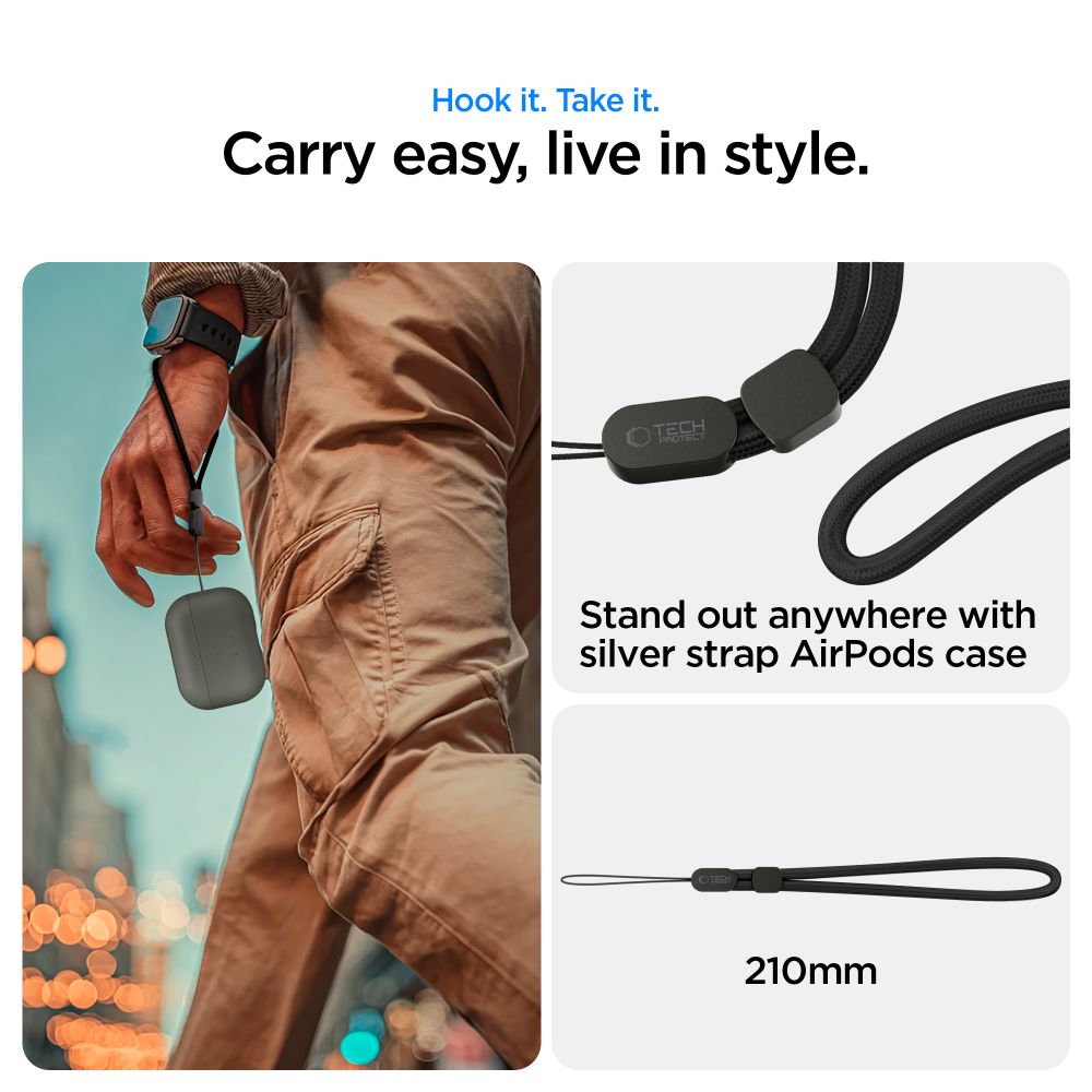 Tech-Protect NaturalFit odinis dėklas AirPods Pro 3 – žalias -- AirPods Pro 3