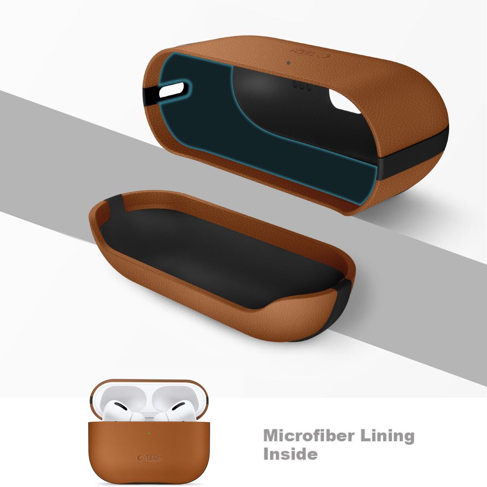 Tech-Protect NaturalFit odinis dėklas AirPods Pro 3 – rudas -- AirPods Pro 3