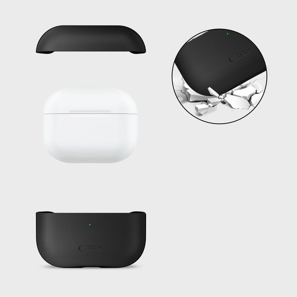 Tech-Protect NaturalFit odinis dėklas AirPods Pro 3 – juodas -- AirPods Pro 3