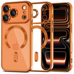 Tech-Protect MagSafe dėklas iPhone 17 Pro – skaidrus oranžinis -- iPhone 17 Pro