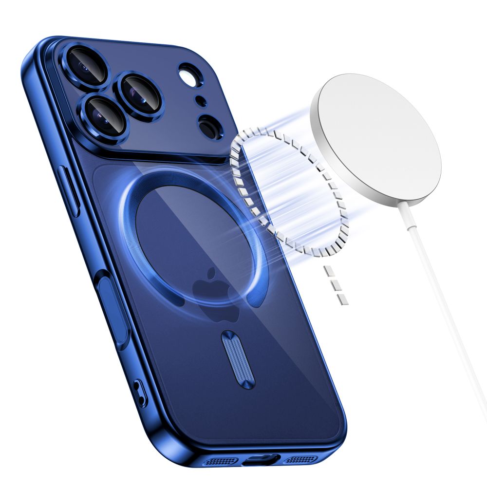 Tech-Protect MagFlex MagSafe dėklas iPhone 17 Pro Max – skaidrus, tamsiai mėlynas -- iPhone 17 Pro Max