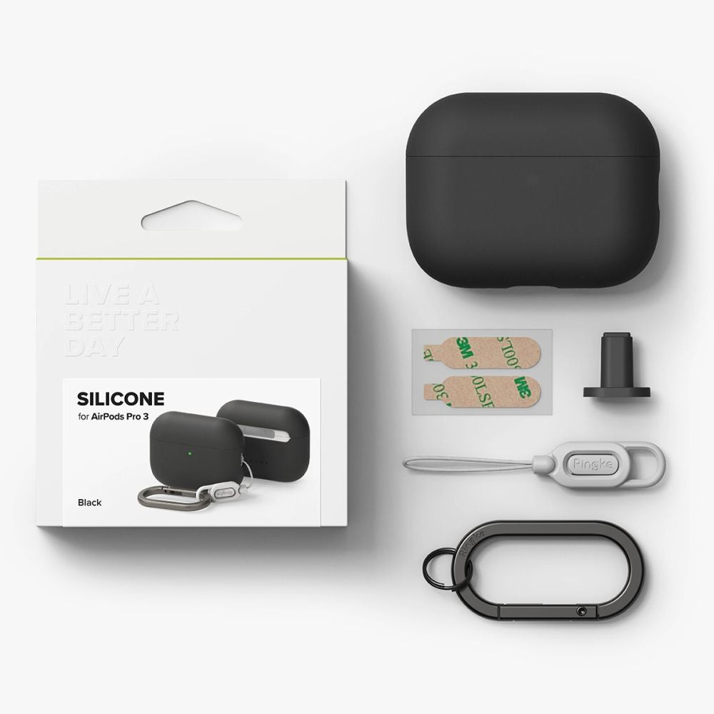 Ringke silikoninis dėklas AirPods Pro 3 – juodas -- AirPods Pro 3