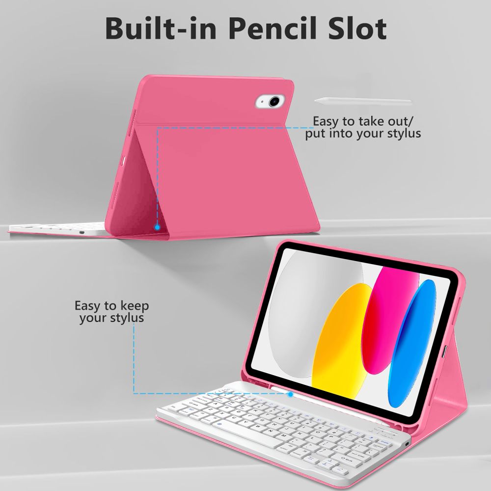 Tech-Protect SC rašiklio dėklas, skirtas iPad 10.9" 10 / 2022 / 11" 11 / 2025 - rožinė