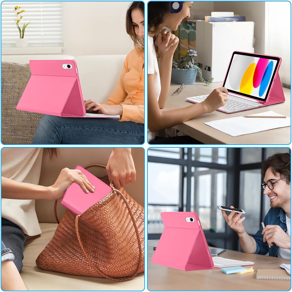 Tech-Protect SC rašiklio dėklas, skirtas iPad 10.9" 10 / 2022 / 11" 11 / 2025 - rožinė