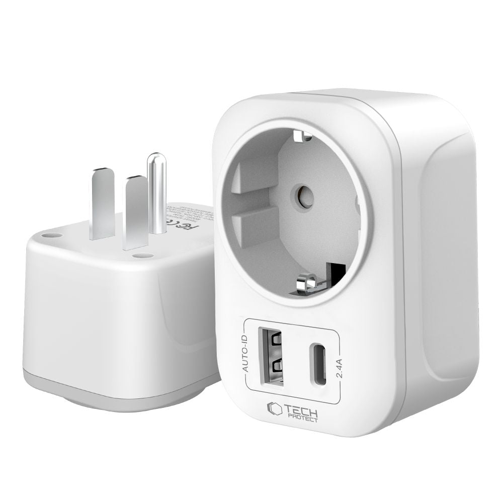 Tech-Protect TA100 US adapteris - baltas -- USB Adapters