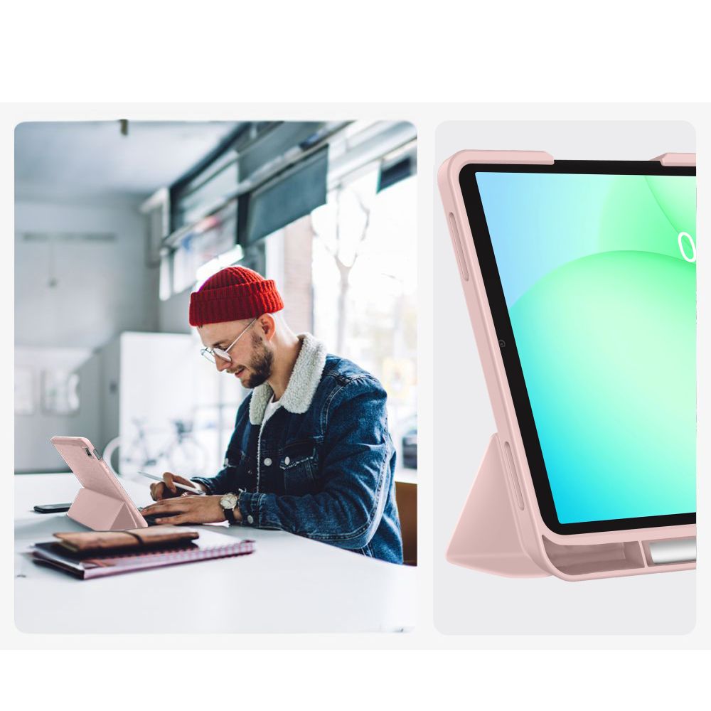 TechProtect SmartCase Pen dėklas Samsung Galaxy Tab A9+ 11" – rožinis -- Samsung Galaxy Tab A9+
