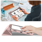 TechProtect SmartCase Pen dėklas Samsung Galaxy Tab A9+ 11" – rožinis -- Samsung Galaxy Tab A9+