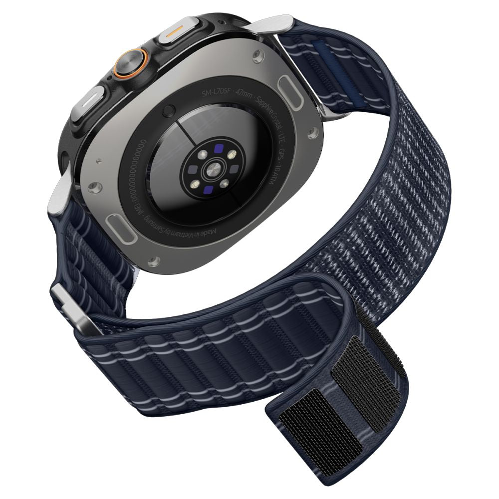Spigen WBF0 dirželis, skirtas Samsung Galaxy Watch Ultra 47mm - tamsiai mėlynas