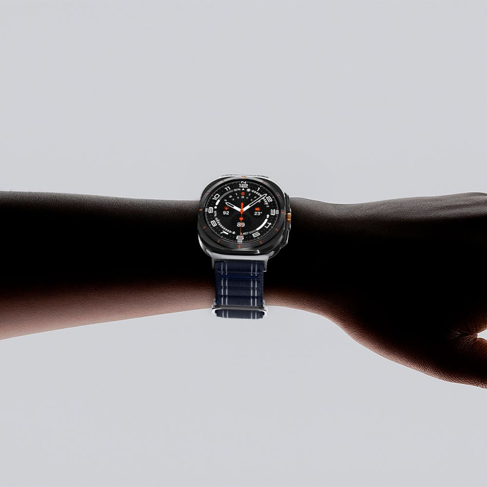 Spigen WBF0 dirželis, skirtas Samsung Galaxy Watch Ultra 47mm - tamsiai mėlynas