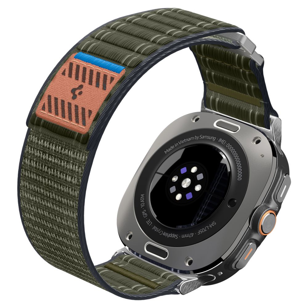 Spigen WBF0 dirželis, skirtas Samsung Galaxy Watch Ultra 47mm – žalias