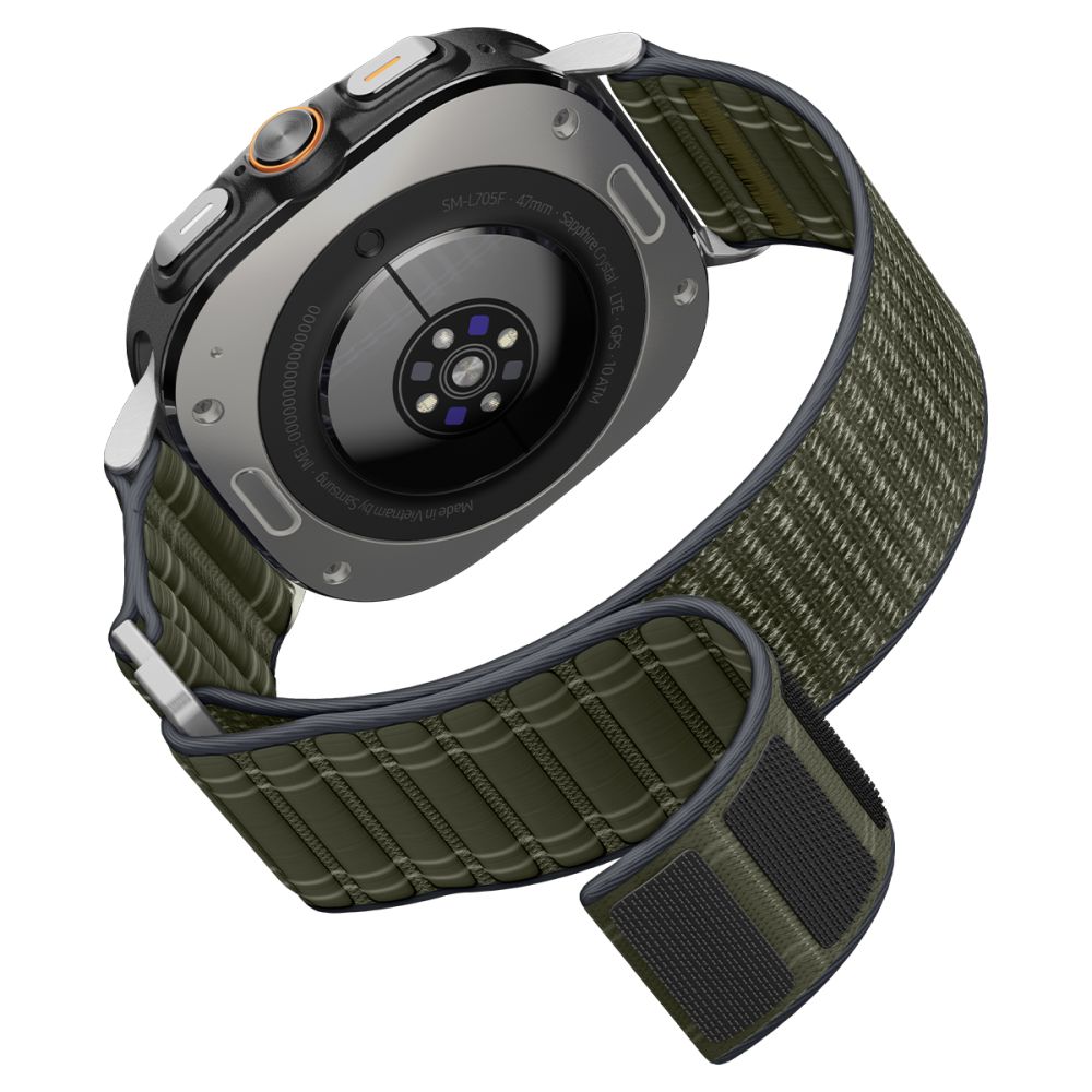 Spigen WBF0 dirželis, skirtas Samsung Galaxy Watch Ultra 47mm – žalias