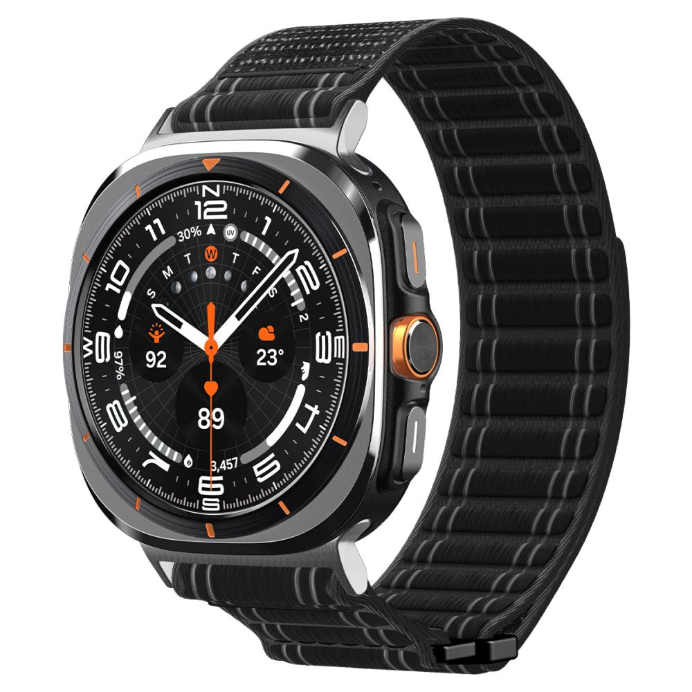 Spigen WBF0 dirželis, skirtas Samsung Galaxy Watch Ultra 47mm – juodas