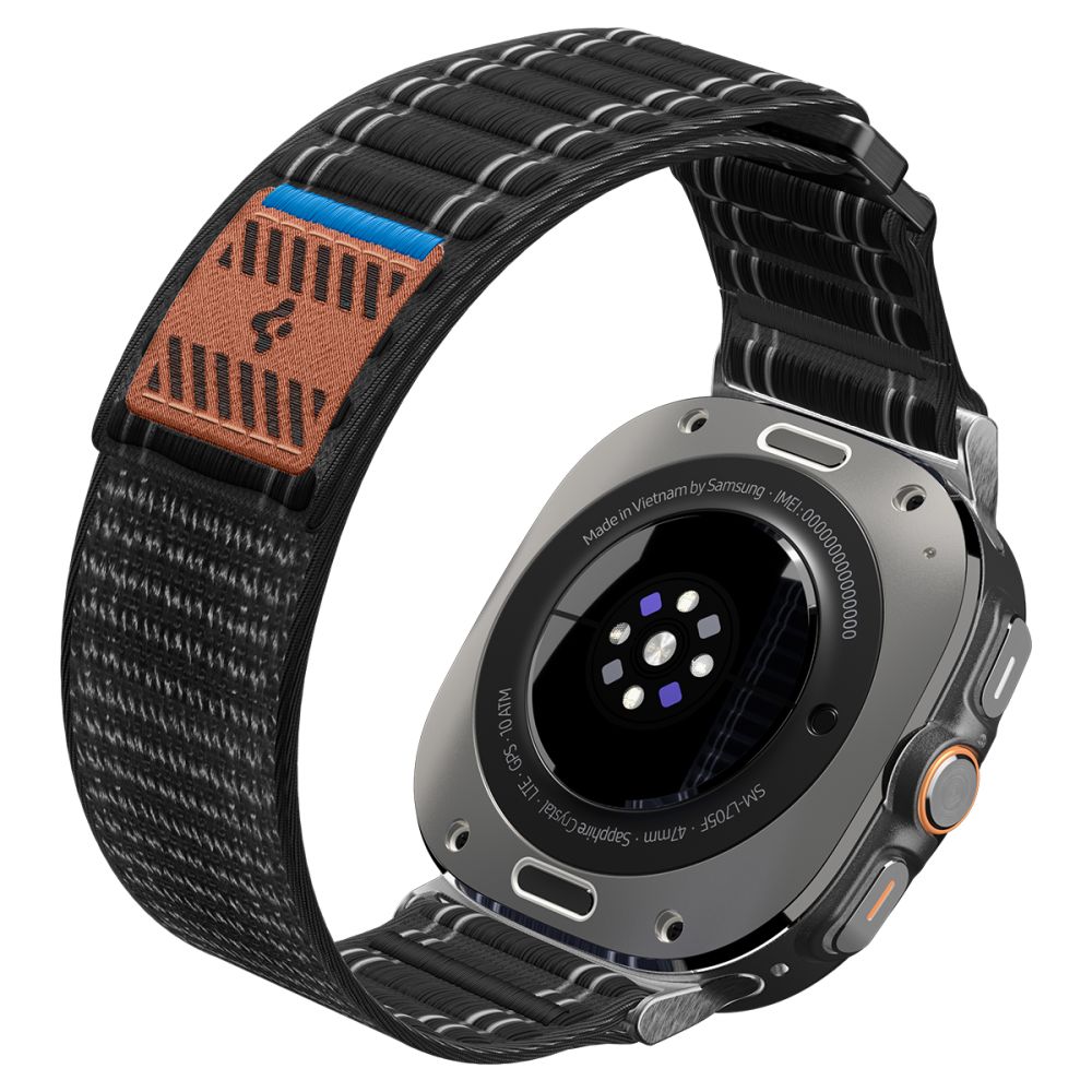 Spigen WBF0 dirželis, skirtas Samsung Galaxy Watch Ultra 47mm – juodas
