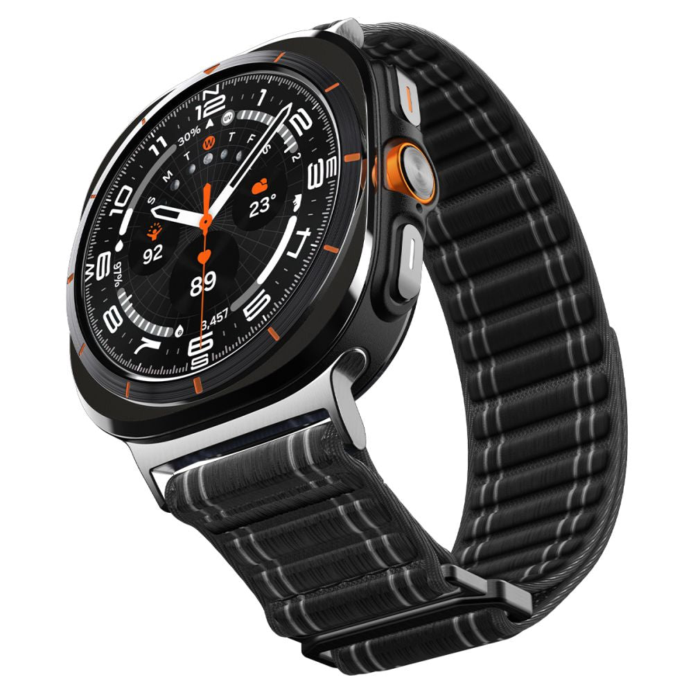 Spigen WBF0 dirželis, skirtas Samsung Galaxy Watch Ultra 47mm – juodas