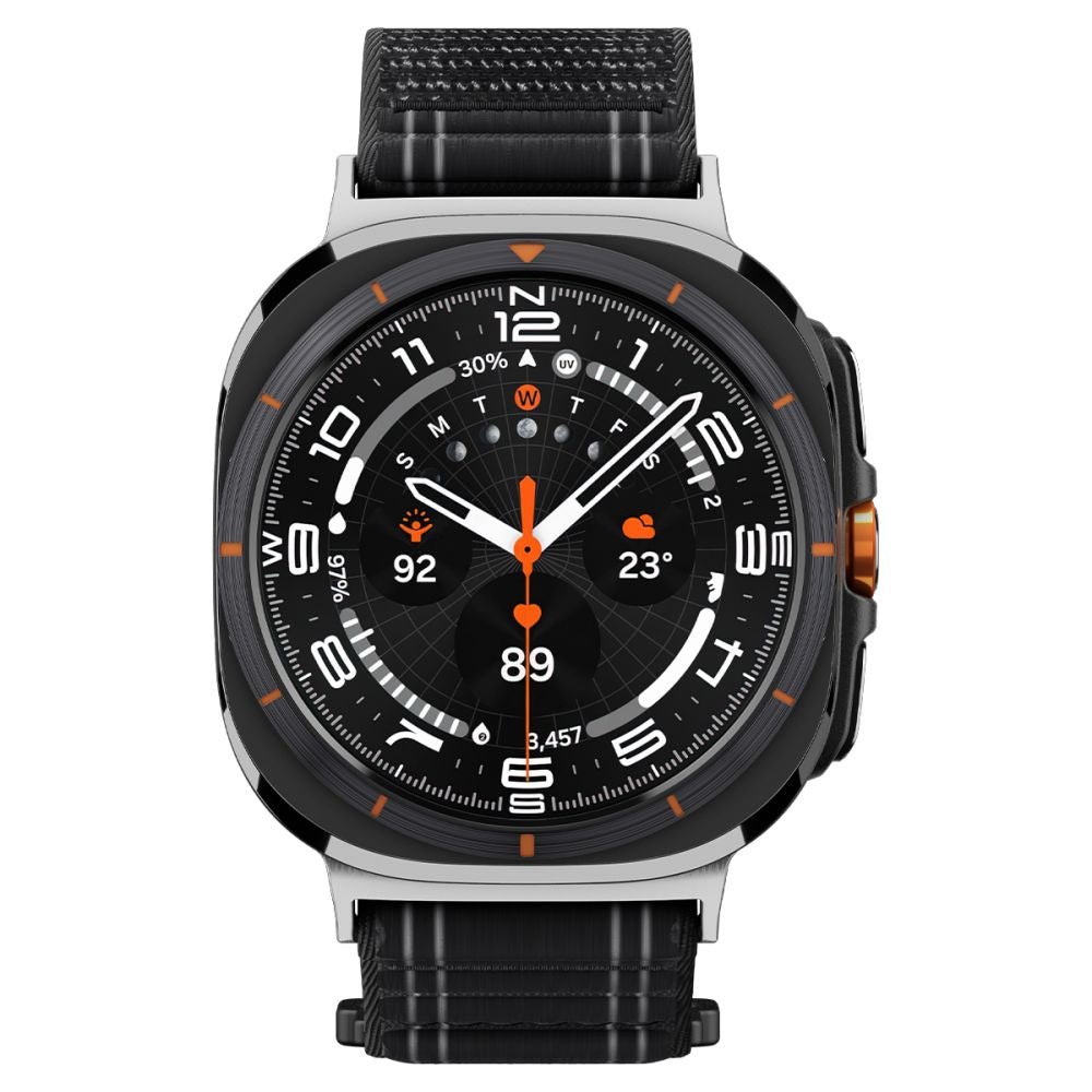 Spigen WBF0 dirželis, skirtas Samsung Galaxy Watch Ultra 47mm – juodas