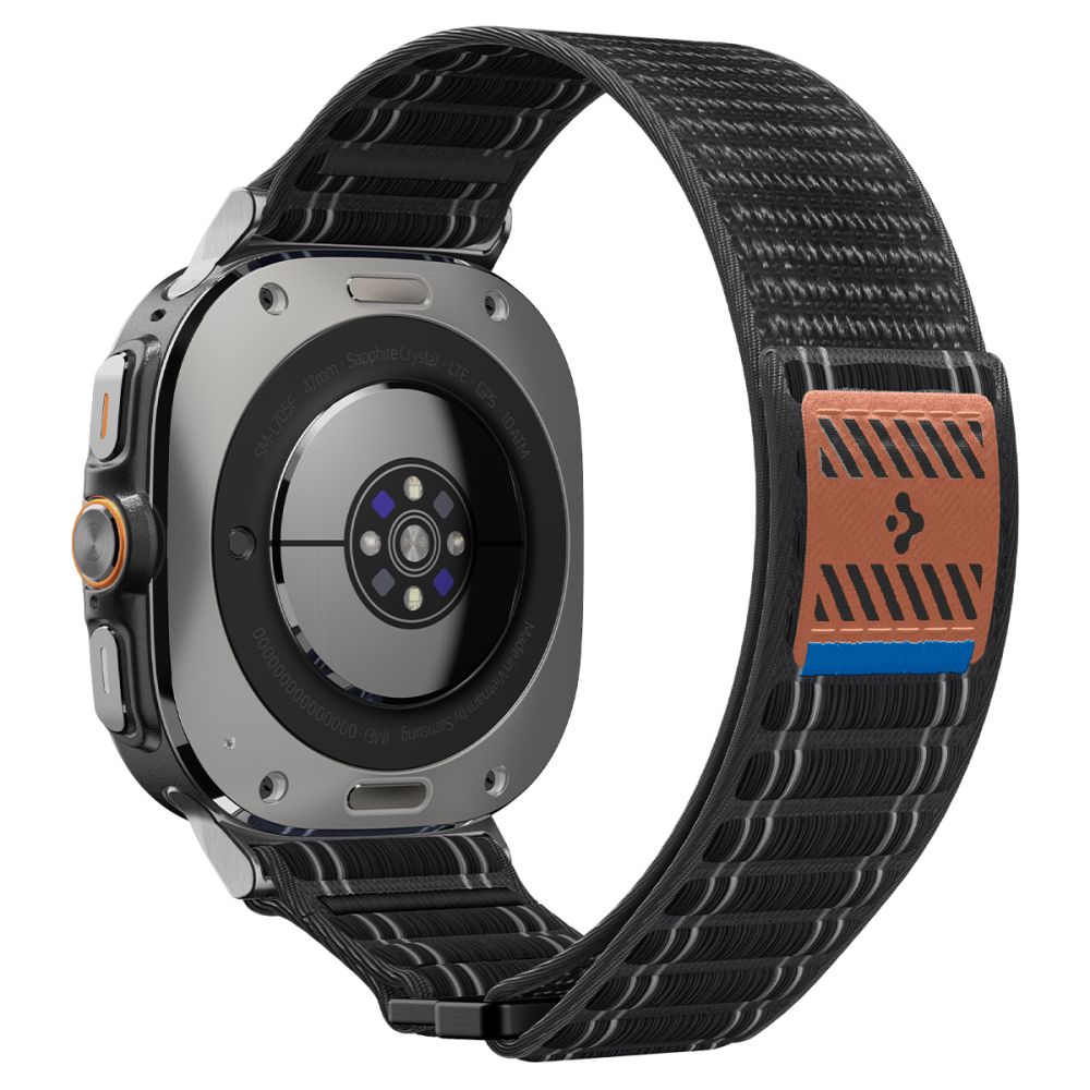 Spigen WBF0 dirželis, skirtas Samsung Galaxy Watch Ultra 47mm – juodas