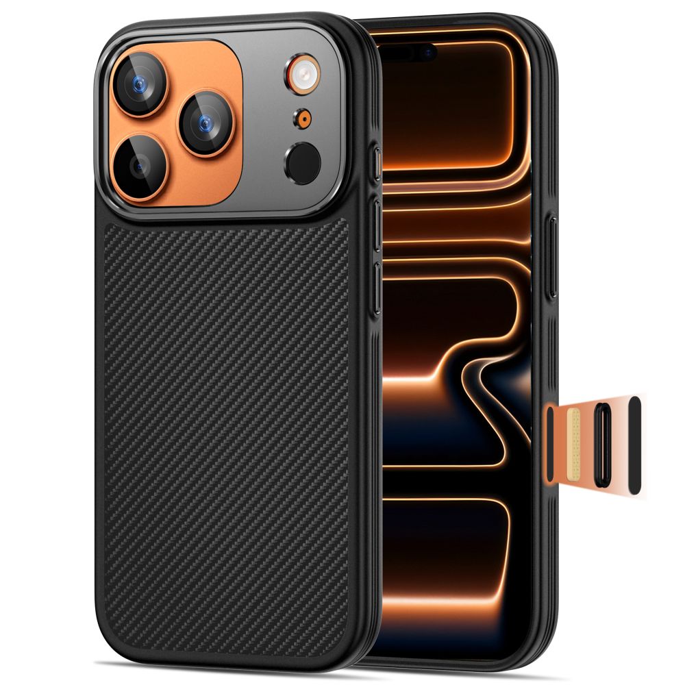 Tech-Protect Kevlar MagSafe dėklas iPhone 17 Pro – juodas -- iPhone 17 Pro