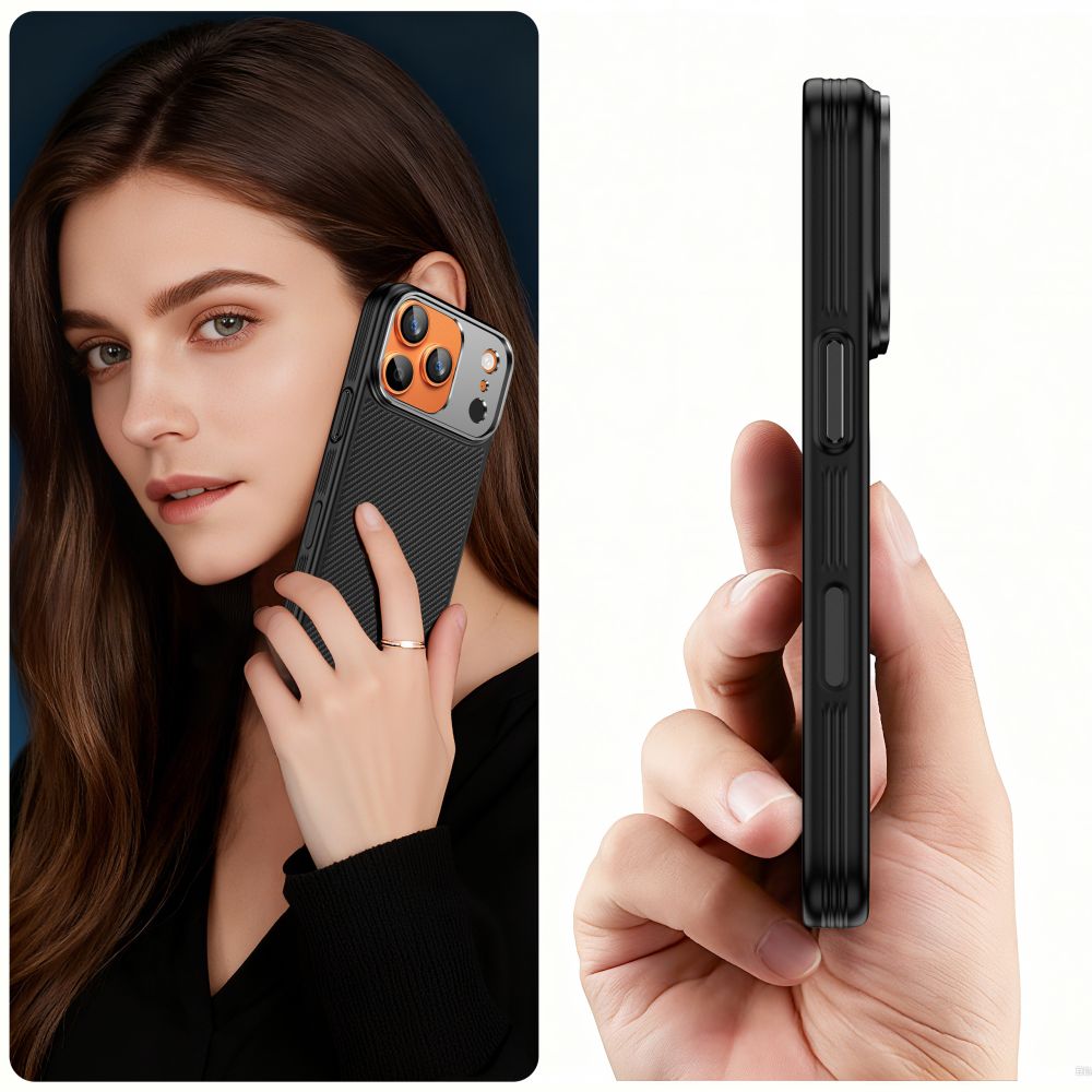 Tech-Protect Kevlar MagSafe dėklas iPhone 17 Pro – juodas -- iPhone 17 Pro
