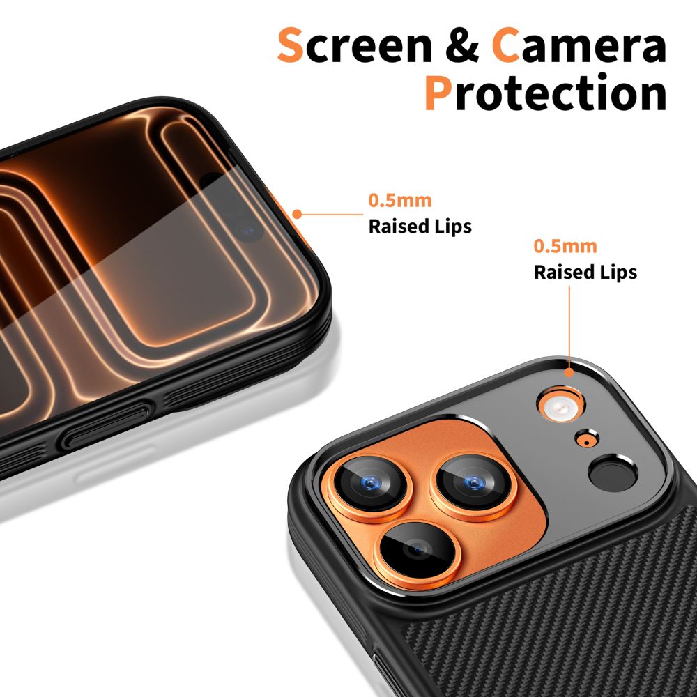 Tech-Protect Kevlar MagSafe dėklas iPhone 17 Pro – juodas -- iPhone 17 Pro