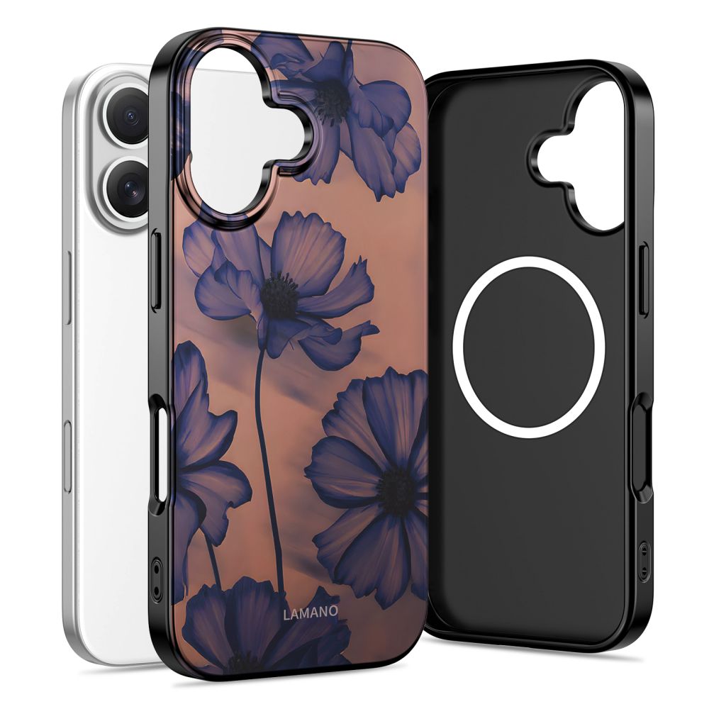 Tech-Protect Lamano MagSafe dėklas iPhone 17 – rudas/violetinis -- iPhone 17