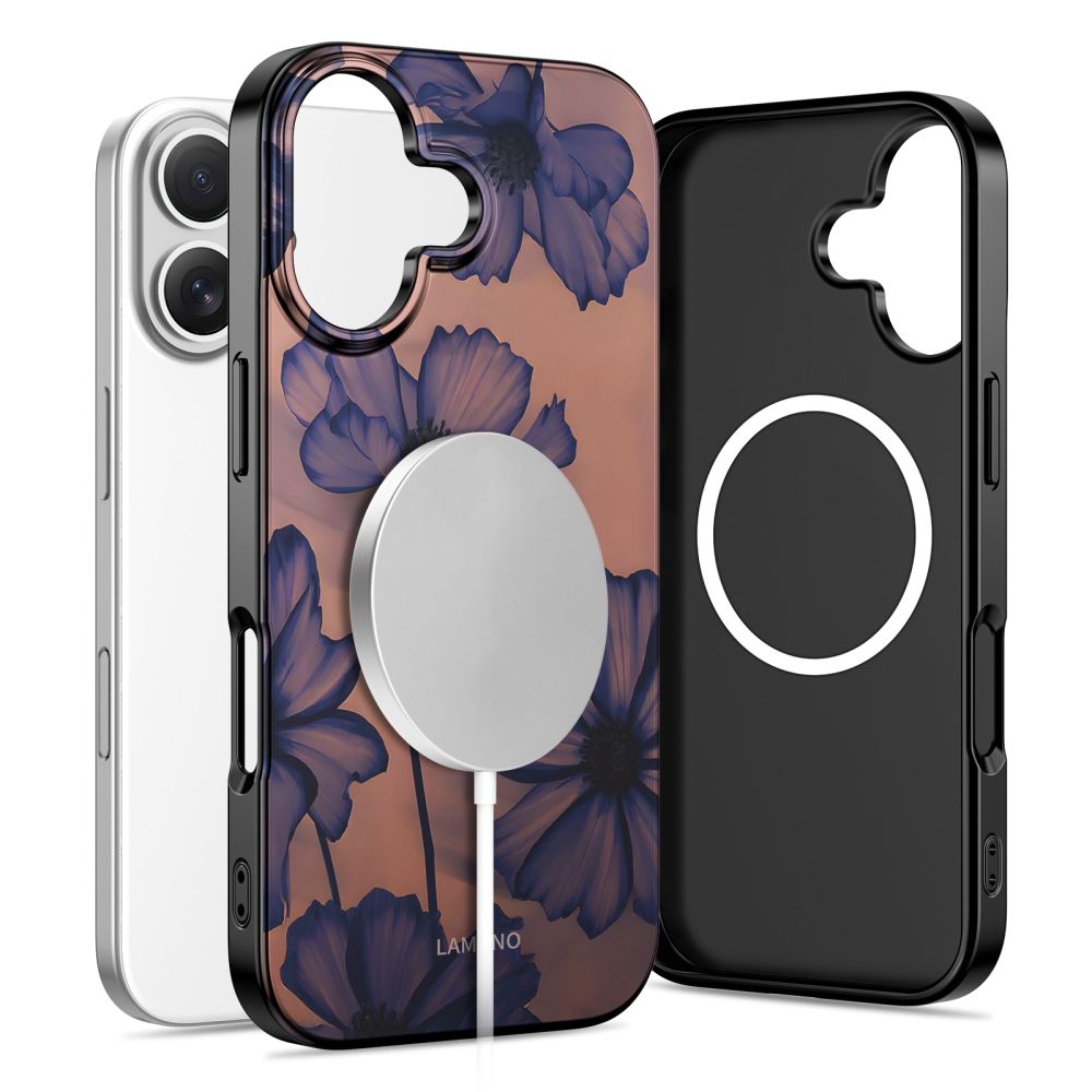 Tech-Protect Lamano MagSafe dėklas iPhone 17 – rudas/violetinis -- iPhone 17