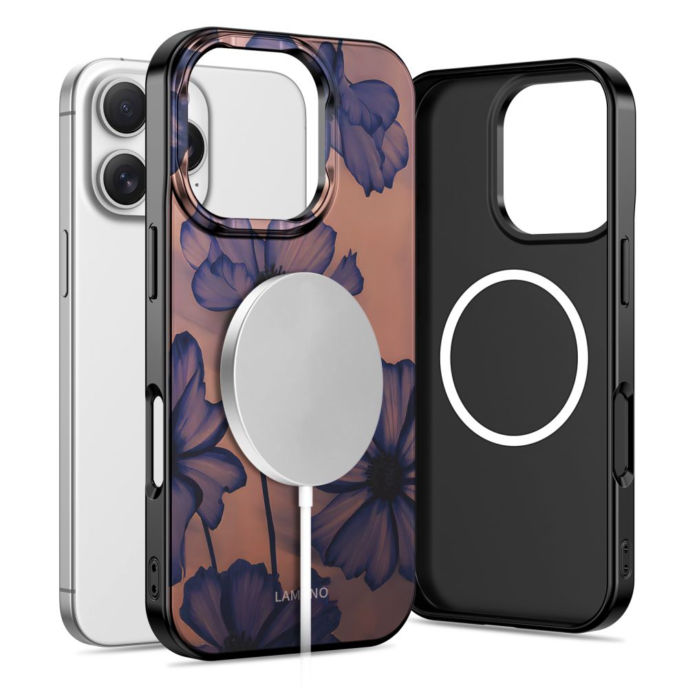 Tech-Protect Lamano MagSafe dėklas iPhone 16 Pro Max – rudas-violetinis -- iPhone 16 Pro Max