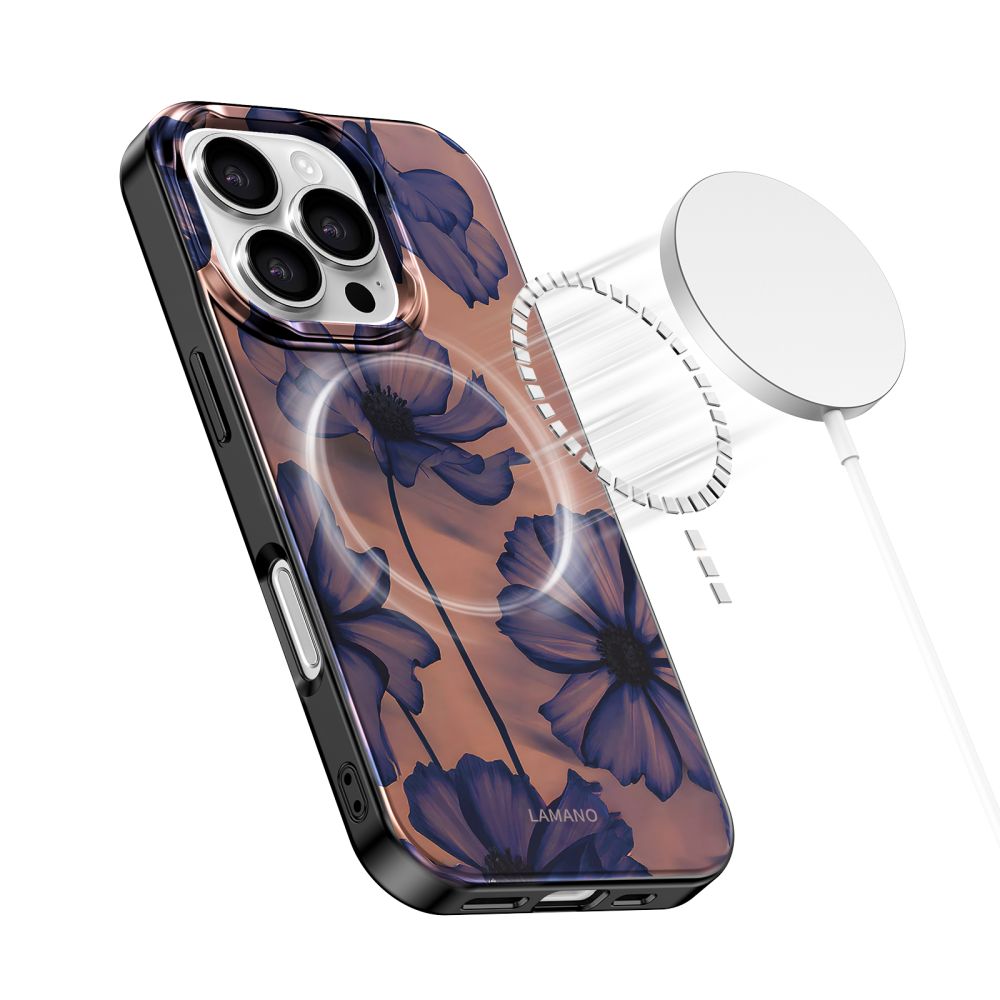 Tech-Protect Lamano MagSafe dėklas iPhone 16 Pro Max – rudas-violetinis -- iPhone 16 Pro Max