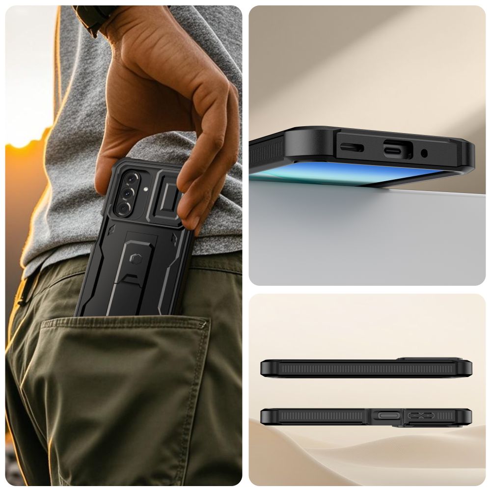 Tech-Protect Kevlar Cam+ dėklas Samsung Galaxy A17 4G/5G – juodas -- Samsung Galaxy A17