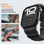 Spigen WBS2 dirželis, skirtas Apple Watch 44/45/46/49 mm – juodas