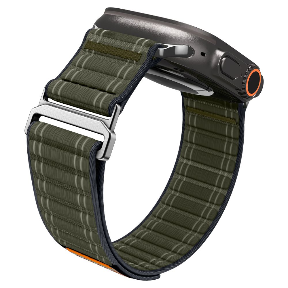 Spigen WBF0 dirželis, skirtas Apple Watch 44/45/46/49 mm – žalias