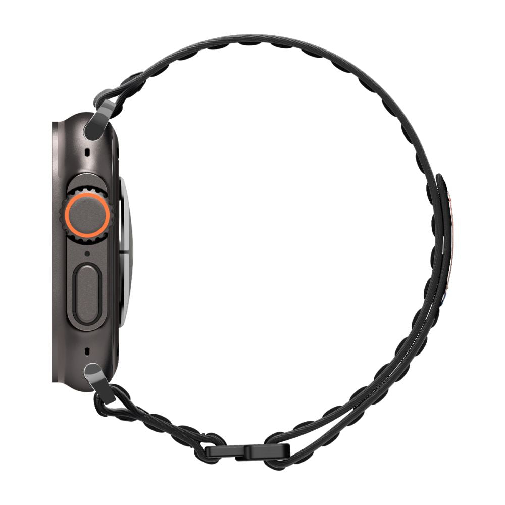 Spigen WBF0 dirželis, skirtas Apple Watch 44/45/46/49 mm – juodas