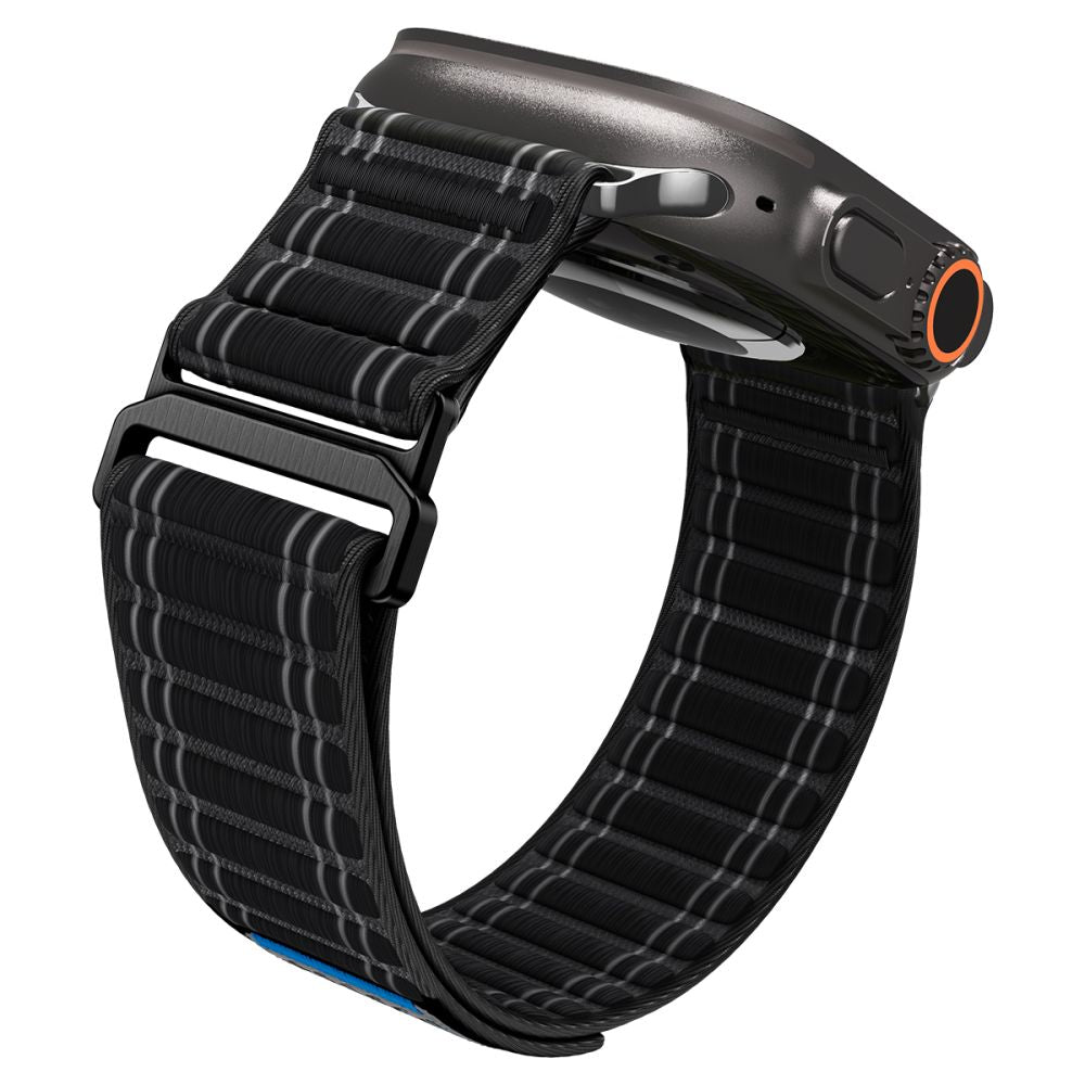 Spigen WBF0 dirželis, skirtas Apple Watch 44/45/46/49 mm – juodas