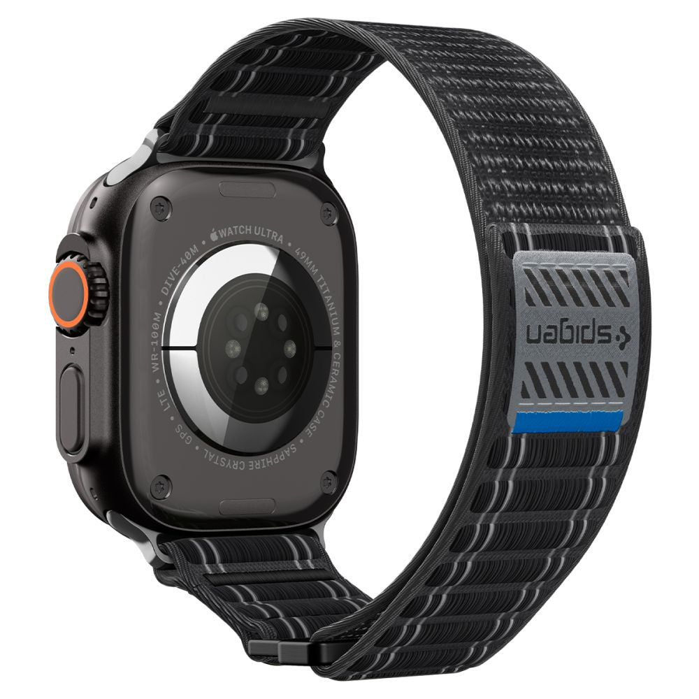 Spigen WBF0 dirželis, skirtas Apple Watch 44/45/46/49 mm – juodas